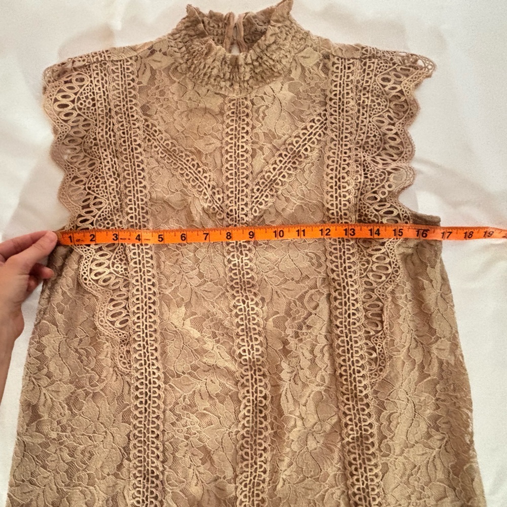 Cable & Gauge Lace Skirt in Tan - Picture 3 of 9